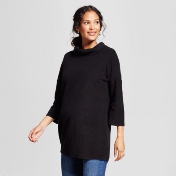 Isabel Maternity by Ingrid & Isabel Sweaters - Maternity 3/4 Sleeve Cozy Fleece Pullover green